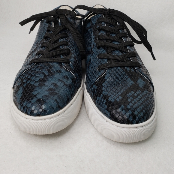 Kenneth Cole Kam Blue Synthetic Snakeprint Sneakers sz 10M - Picture 2 of 9